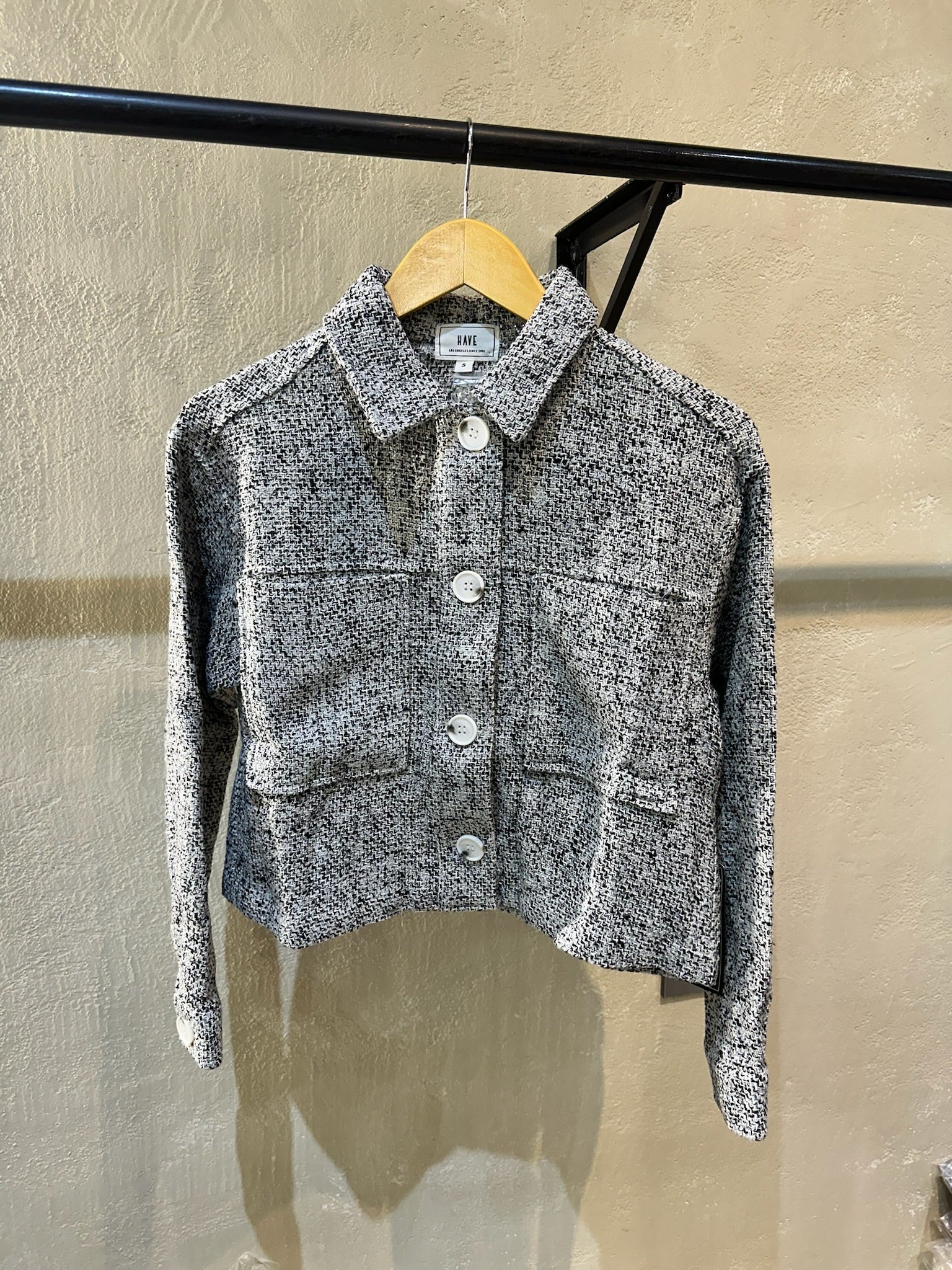 Chaqueta Tweed Gris