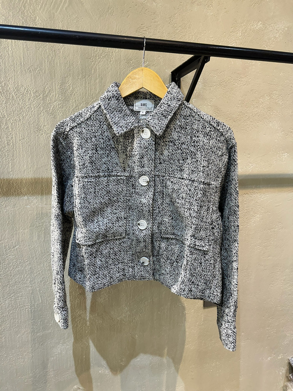 Chaqueta Tweed Gris