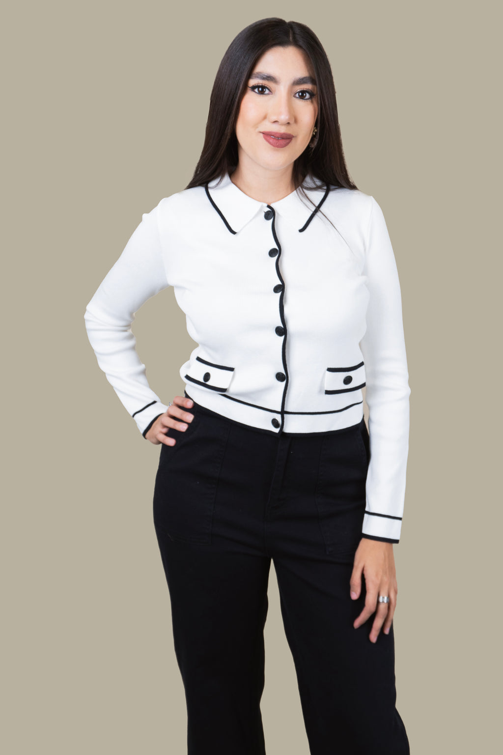 Blusa Parisian Contrast