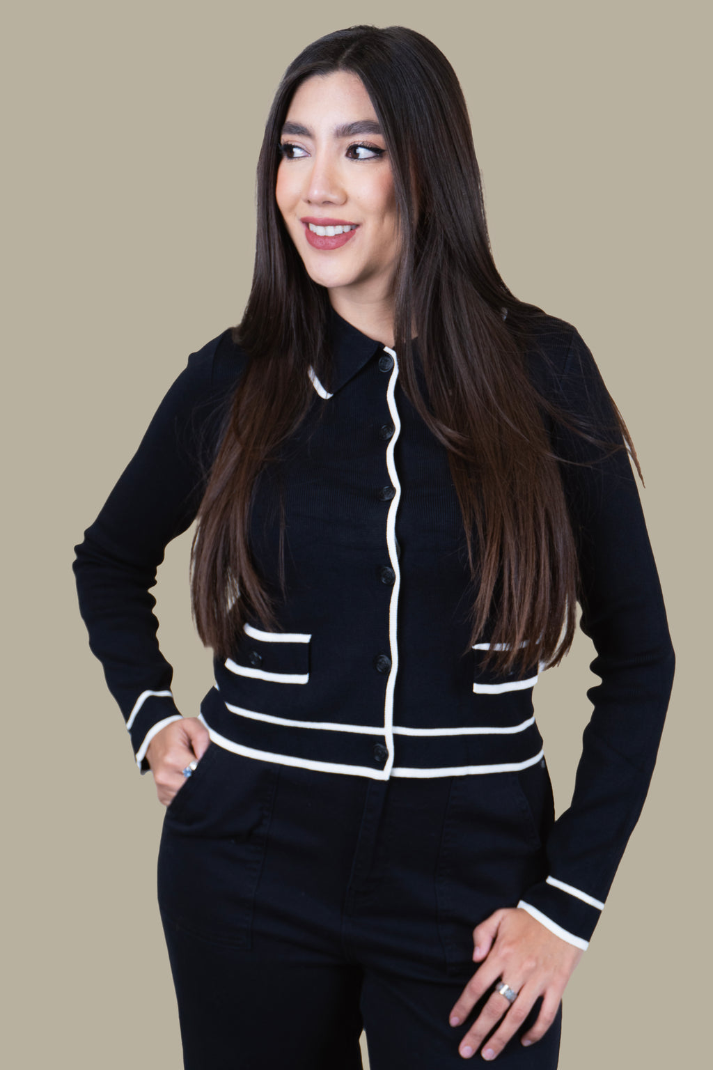 Blusa Parisian Contrast