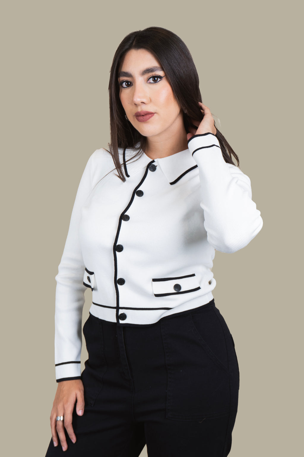 Blusa Parisian Contrast