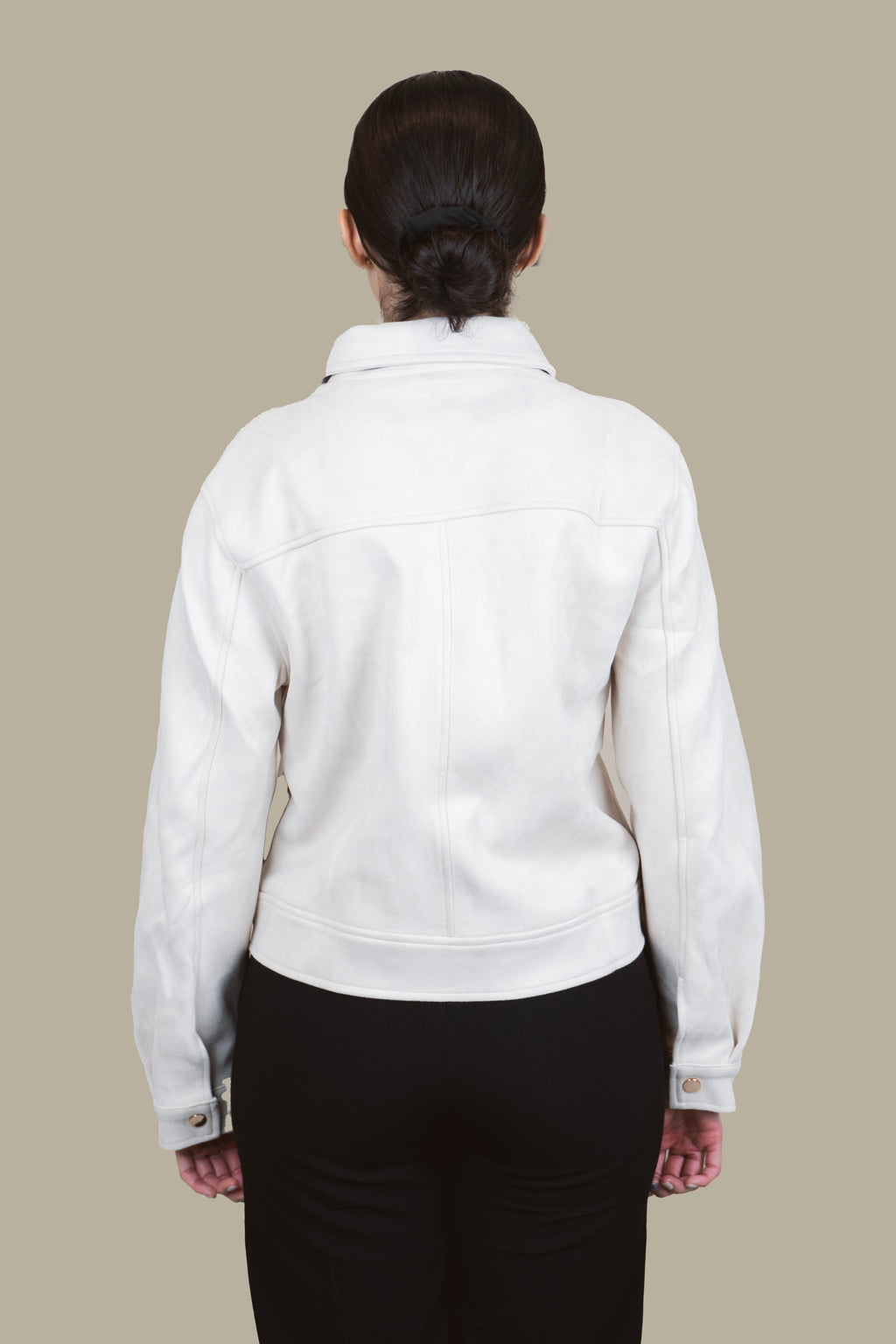 Chaqueta Suede Cream